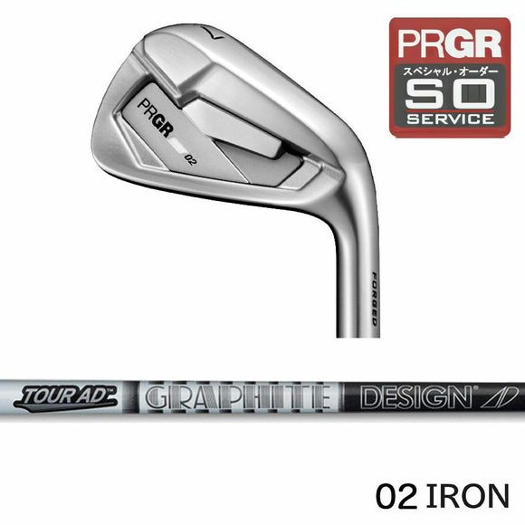 正規取扱店 PRGR カスタムオーダー 02アイアン グラファイトデザイン TOUR AD IRON 105 ＃4.5.6.7.8.9.＃P 番手別販売 コンボ対応可能
