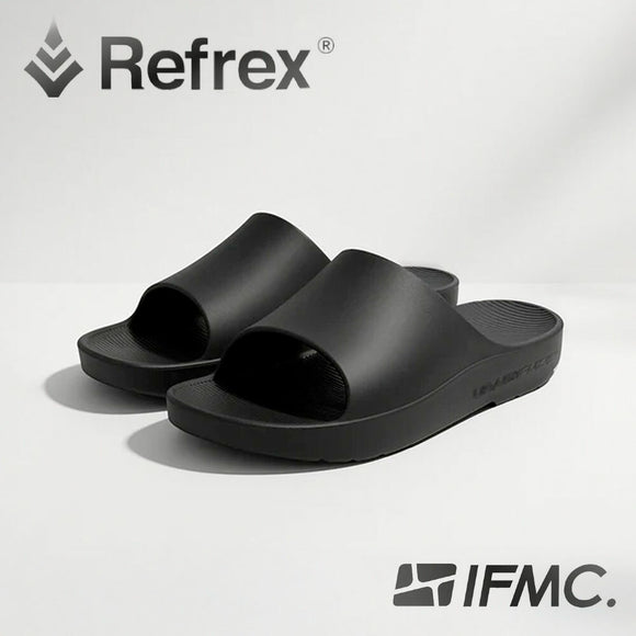 REFREX リカバリーサンダル IFMC加工 ナノミネラル配合 スリッパ メンズ レディース ゴルフ後のリラックス 室内履き テレワーク 快適クッションサンダル