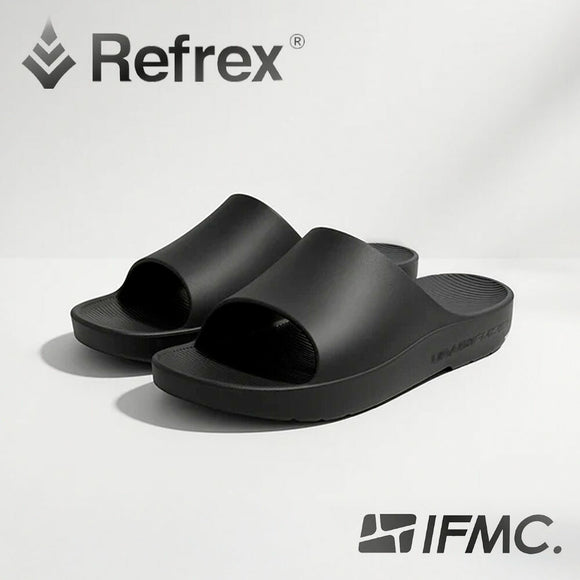 REFREX リカバリーサンダル IFMC加工 ナノミネラル配合 スリッパ メンズ レディース ゴルフ後のリラックス 室内履き テレワーク 快適クッションサンダル
