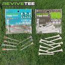 アウトレット 在庫限り特価 REVIVE TEE リバイブティー クリスタル7本入り／ホワイト10本入り 生分解素材 高性能ゴルフティー ロング 70mm