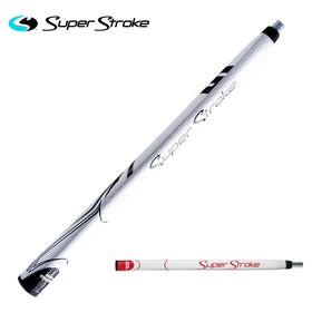 スーパーストローク SuperStroke Zenergy Tour 1.0P 17インチ ゴルフパターグリップ テーパーなし ホワイト/ブラック 日本正規品