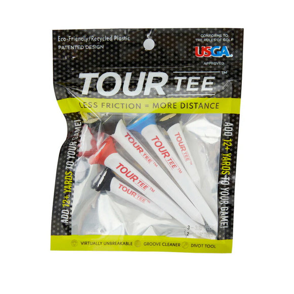 ゴルフティー TOUR TEE COMBO 80mm＆40mm 5本セット 耐久性抜群 ゴムカップ仕様 飛距離アップ 安定ショット USGA＆R＆A適合 T-490