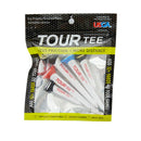 ゴルフティー TOUR TEE COMBO 80mm＆40mm 5本セット 耐久性抜群 ゴムカップ仕様 飛距離アップ 安定ショット USGA＆R＆A適合 T-490