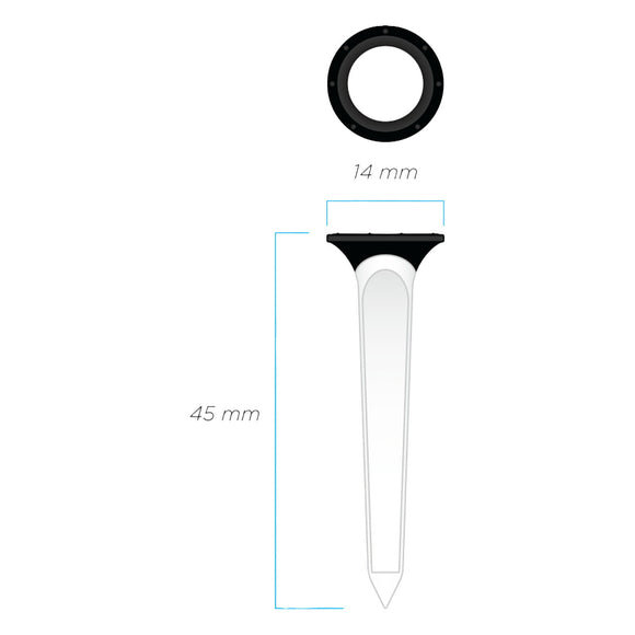 ゴルフティー TOUR TEE MINI 45mm 6本セット 高耐久 紛失防止 ショートティー ゴム素材 飛距離アップ ディボットツール T-496