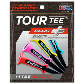 ゴルフティー TOUR TEE PLUS 80mm 4本セット ロングティー 耐久性抜群 ポリカーボネート製 ゴムカップ仕様 飛距離アップ 安定ショット T-496
