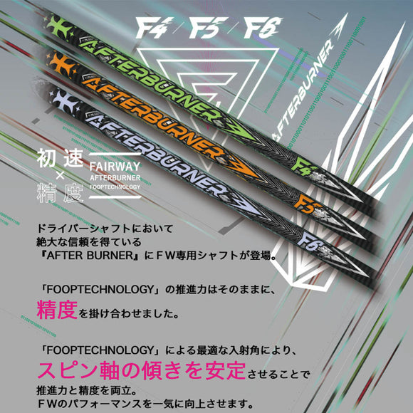 TRPX AFTERBURNER FAIRWAY アフターバーナー F4 F5 F6 FOOP TECHNOLOGY FW用 カーボンシャフト FW専用 単品販売不可 リシャフト時工賃別途必要