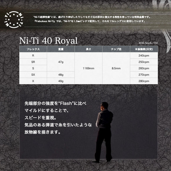 TRPX Fabulous Ni-Ti 40 Royal トリプルエックス ファビュラス ナイチタニウム40ロイヤル 単品販売不可 リシャフト時工賃別途必要