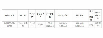 トゥルーテンパー ダイナミックゴールド 115 ウェッジシャフト (True Temper DG 115 Wedge) 単品 単品販売 リシャフト時工賃別途必要