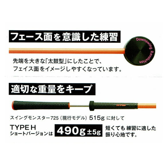 新製品 スイングモンスター 725 TYPE H ショートバージョン 練習器具 素振り スイング練習 室内素振り