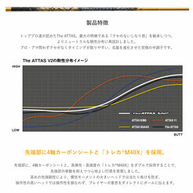 在庫一掃 USTマミヤ THE ATTAS V2 ゴールド シャフト ジ・アッタス 5/Sのみ 本数限定 カーボンシャフト ゴルフ ドライバー用 単品販売 リシャフト時工賃別途必要