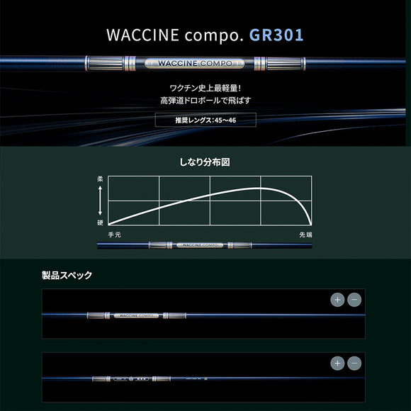 WACCINE compo ワクチンコンポ GR301 DR 単品販売不可 リシャフト時別途工賃必要