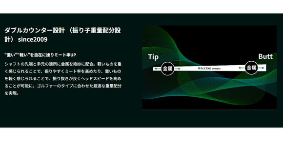 COBRA コブラ DARKSPEED FW スリーブ付きシャフト GRAVITY グラビティー WACCINE compo GR561 FW