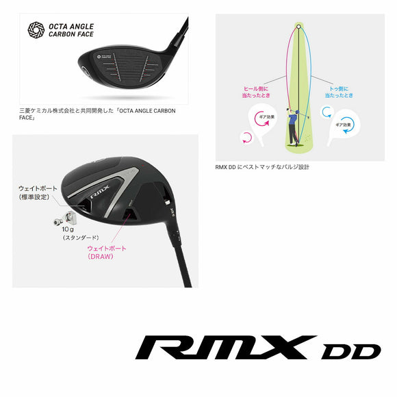 ヤマハ RMX DD-2 ドライバー ヘッド単体 カーボンフェース 高初速 ルール限界の飛び DD2 DRIVER ヘッドのみ スリーブなし  ヘッドカバー付属 レンチ別売り