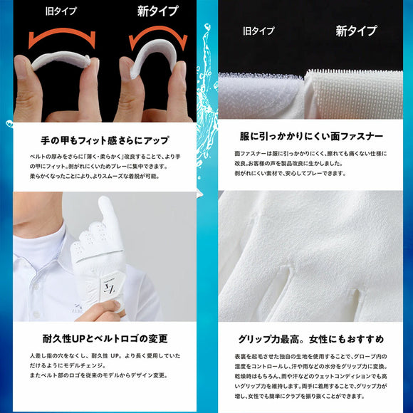 ゼロフィット NEW インスパイラルグローブ リニューアル 右手 ホワイト ブラック 黒 白
